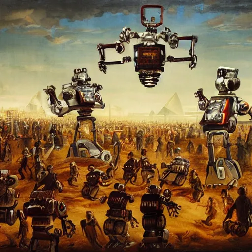 Prompt: the robot uprising, encyclopedic, New renaissance concept art