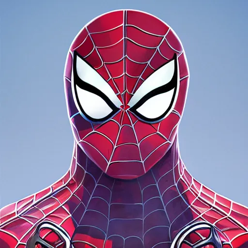 Image similar to face icon stylized minimalist spiderman, loftis, cory behance hd by jesper ejsing, by rhads, makoto shinkai and lois van baarle, ilya kuvshinov, rossdraws global illumination