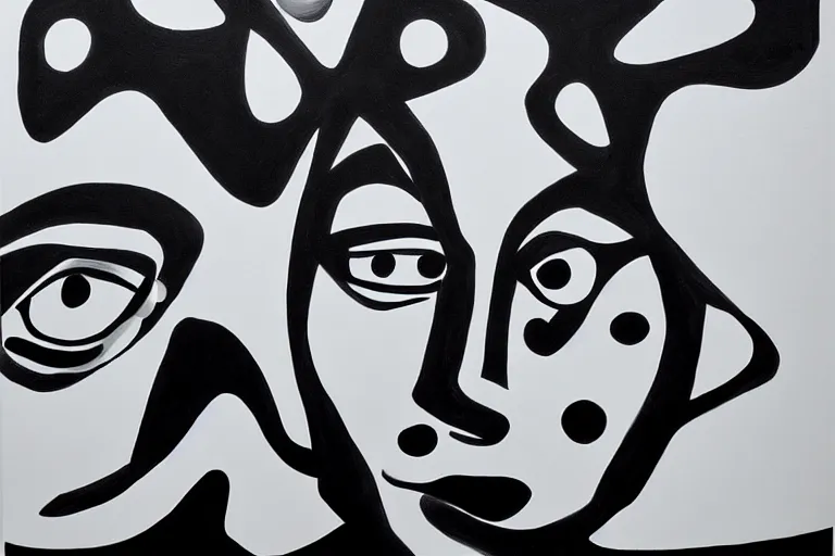 Image similar to black and white face artwork by futura 2 0 0 0