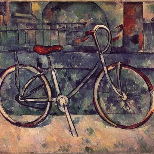 Image similar to Bike by Paul Cezanne,