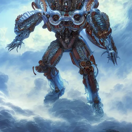 Image similar to Zaraki Kenpachis Powered Up Final Form, Mechanical, detailed, centered, digital painting, artstation, concept art, donato giancola, Joseph Christian Leyendecker, WLOP, Boris Vallejo, Breathtaking, 8k resolution, extremely detailed, beautiful, establishing shot, artistic, hyperrealistic, beautiful face, octane render, cinematic lighting, dramatic lighting, masterpiece