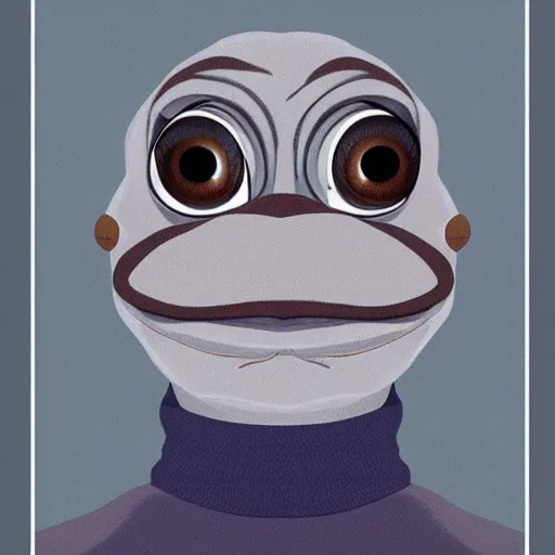 Image similar to anthropomorphic pepe