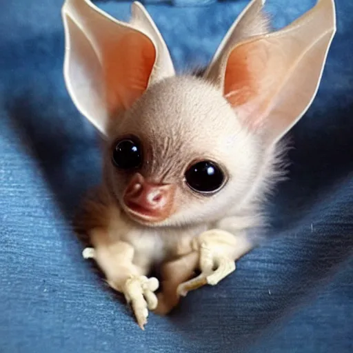 Prompt: the world's cutest baby bat