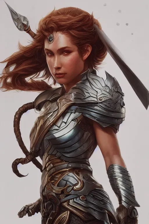 Image similar to amazon valkyrie athena, d & d, fantasy, portrait, highly detailed, headshot, digital painting, trending on artstation, concept art, sharp focus, illustration, art by artgerm and greg rutkowski and magali villeneuve