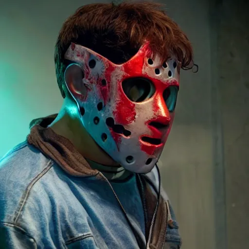 Image similar to jason from friday 1 3 in a rave