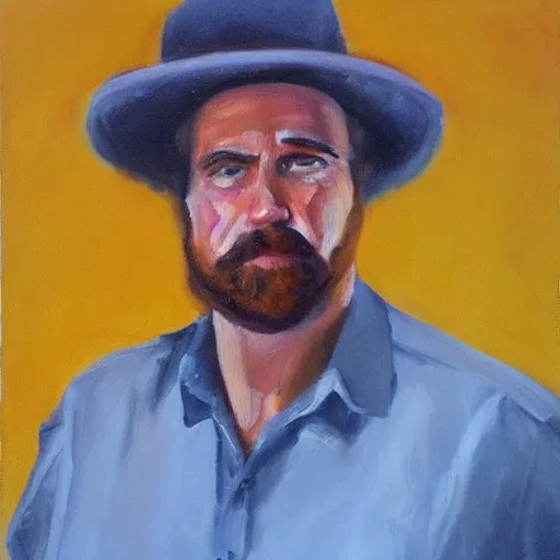 Prompt: a portrait of big jim, oil on canvas