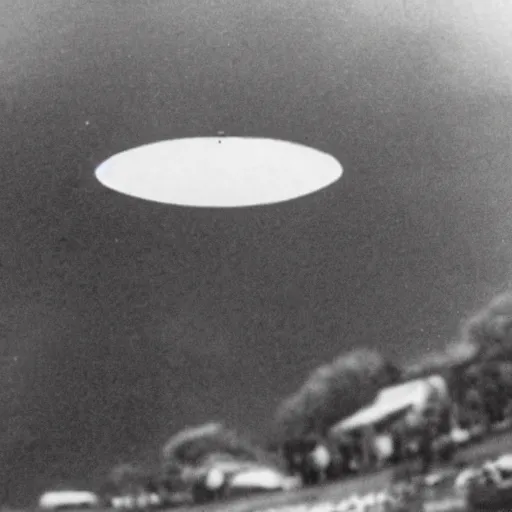 Prompt: old footage of a flying saucer