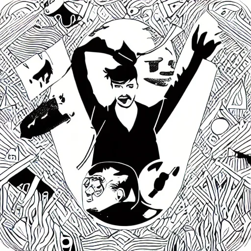 Image similar to album cover artwork for JONSK designed by Mcbess.