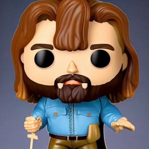 Prompt: the dude from the big lebowski as a funko pop, product photography
