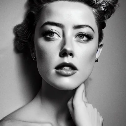 Image similar to portrait of amber heard by mario testino, 1 9 2 0 s hairstyle, headshot, ca. 1 9 2 0, detailed, award winning, sony a 7 r