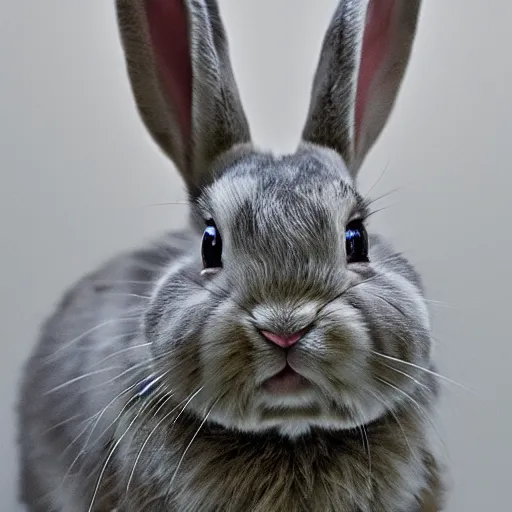 Image similar to image of a bunny with multiple heads, studio photo, 8k resolution