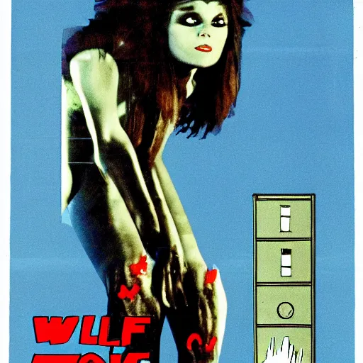 Image similar to wolfbot 80s horror VHS cover