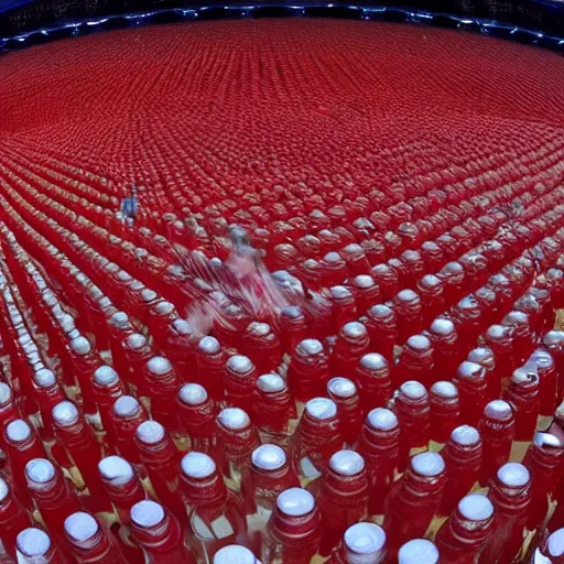 eminem rapping in a stadium filled with ketchup Stable Diffusion