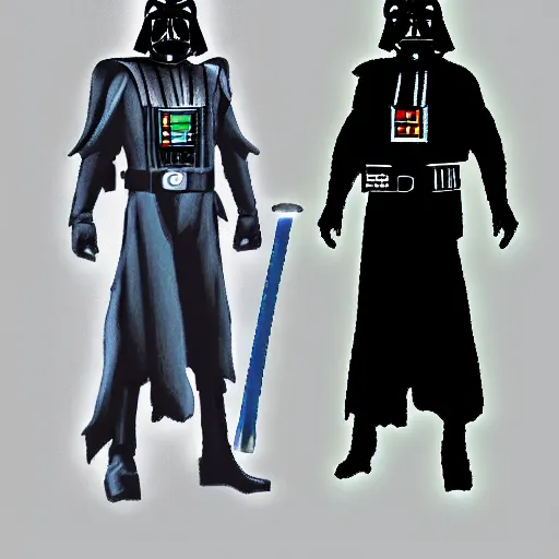 Prompt: Darth Vader, jrpg character design, character art, matte colors, colorized pencil sketch