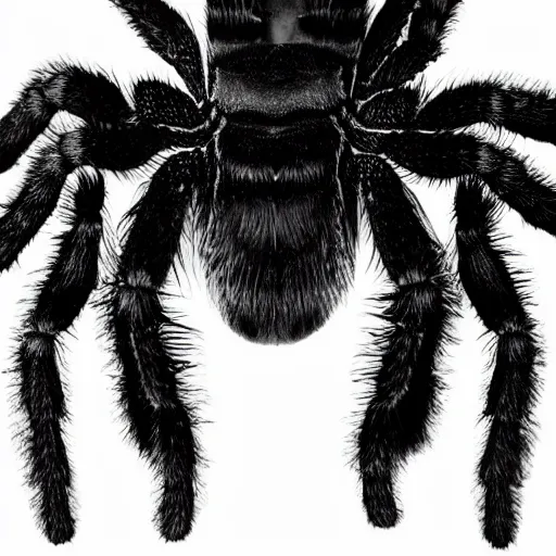 Image similar to kanye is a giant tarantula black and white photo