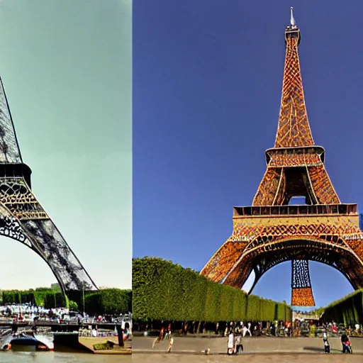 Prompt: the eiffel tower wrapped in cloth in the style of Christo