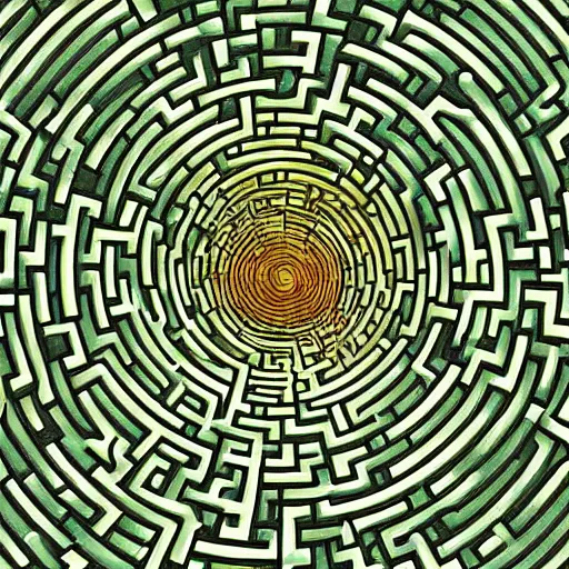 Image similar to the grand entrance to the endless maze, art by kotaro chiba