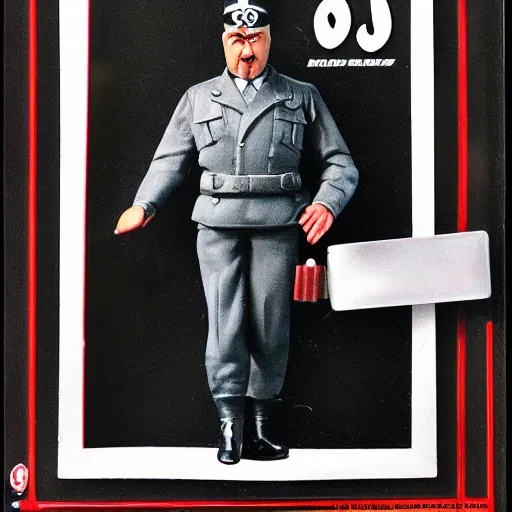 Prompt: adolf hitler banana action figure, well lit, studio light, painted action figure, toy advertisement, toy package