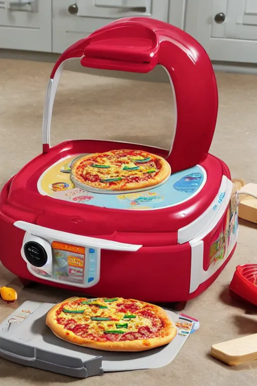 Prompt: a fisher price easy bake pizza oven