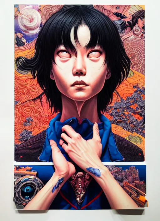 Prompt: akira, junji ito, tristan eaton, victo ngai, artgerm, rhads, ross draws, hyperrealism, intricate detailed