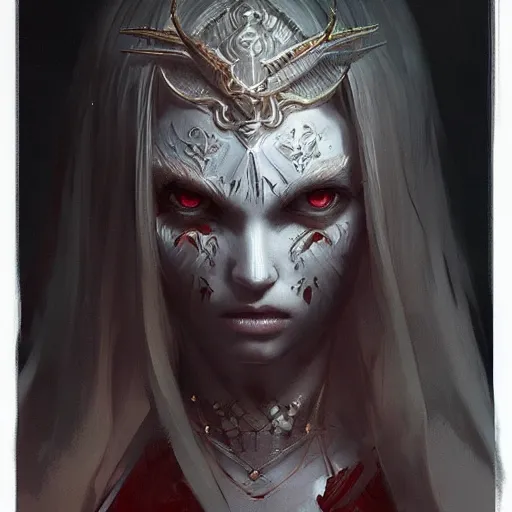 Image similar to slavic demon godling, ultra detailed artwork by greg rutkowski, artgerm, intricate details