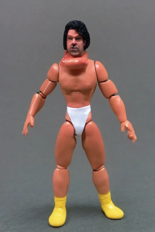 Image similar to mark mcgowan as a 1 9 8 0 s wrestling action figure