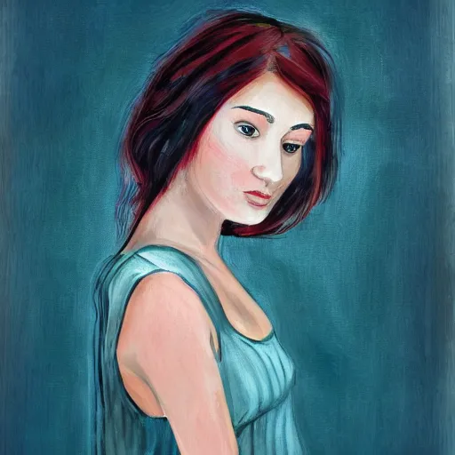 Prompt: photo of young woman by amanda clark