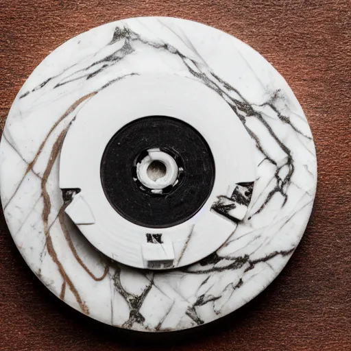 Prompt: an ancient greek sculpture of a cassette tape in white marble, close up photo, museum, ultra realistic, studio photo, bokeh, detailed.