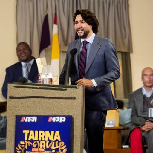 Prompt: african american justin trudeau