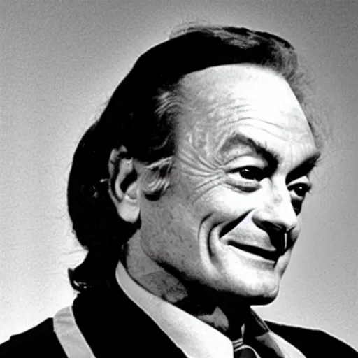 Prompt: richard feynman mermaid