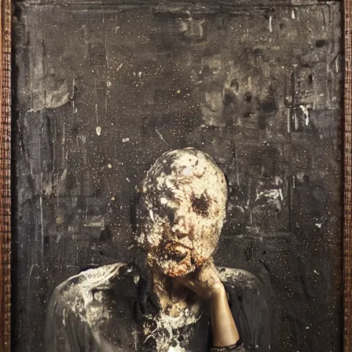 Image similar to monogamy destroying the entire world, by nicola samori, oil on canvas