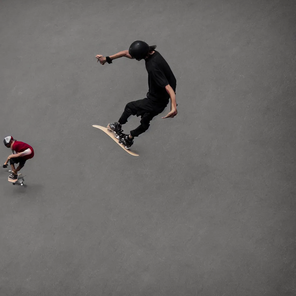 Prompt: skateboarder, shot on red cinema, 8 k, ultra detail