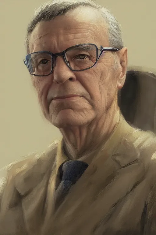 Image similar to Ion Iliescu, closeup character portrait art by Donato Giancola, Craig Mullins, digital art, trending on artstation