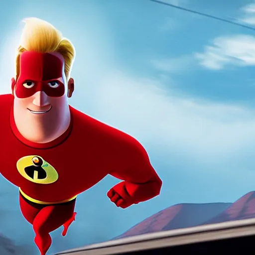 Prompt: cinematic shot of the incredibles in the mcu