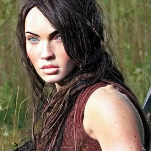 Image similar to a female hobbit that looks like megan fox