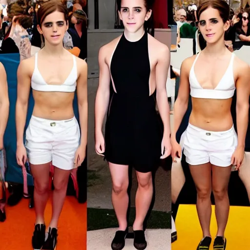 Image similar to emma watson extremely muscular