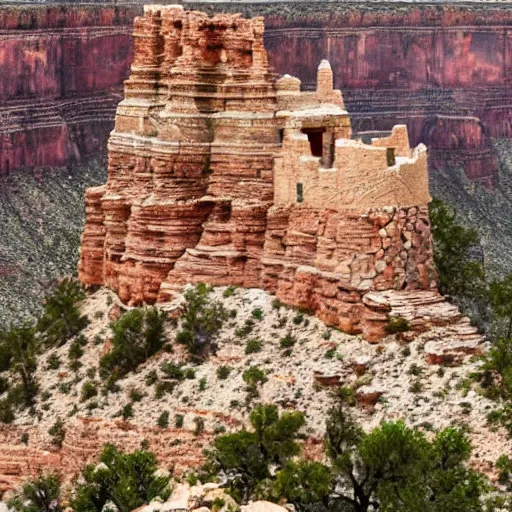 Image similar to a castle made of stones in the Grand Canyon yet to be discovered