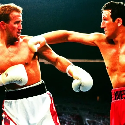 Image similar to movie still of harry kane as a boxer in rocky 4,