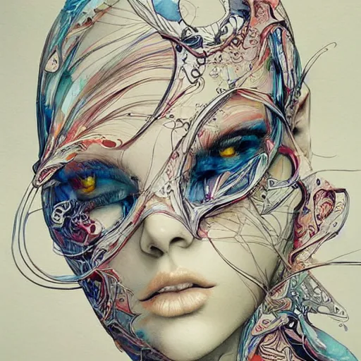 Prompt: pour painting art, watercolor, pen and ink, intricate lines, elegant, extreme detail, smooth, sharp focus, art by james jean, ross tran