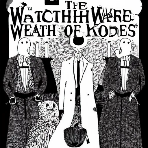 Image similar to the watchmen by edward gorey