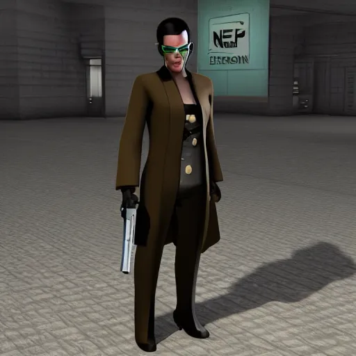 Prompt: Neo From Matrix in Team Fortress 2, hyper detalied, realistic, artstation,