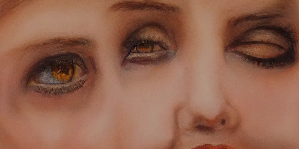 Image similar to beautiful sedutive woman with an eye on her forehead, oil panting, golden hour, higly detailed