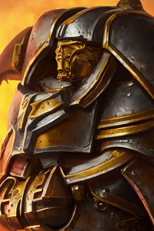 Image similar to armor portrait heros warhammer 4 0 k horus heresy fanart - the primarchs emperor by johannes helgeson animated with vfx concept artist & illustrator global illumination ray tracing hdr fanart arstation zbrush central hardmesh 8 k octane renderer comics stylized