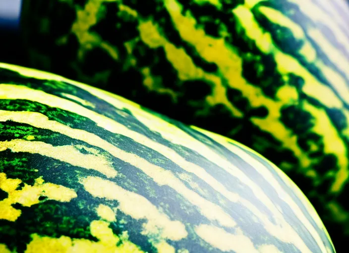 Image similar to photo still of a watermelon with human eyes and mouth, 8 k, studio lighting bright ambient lighting key light, 8 5 mm f 1. 8