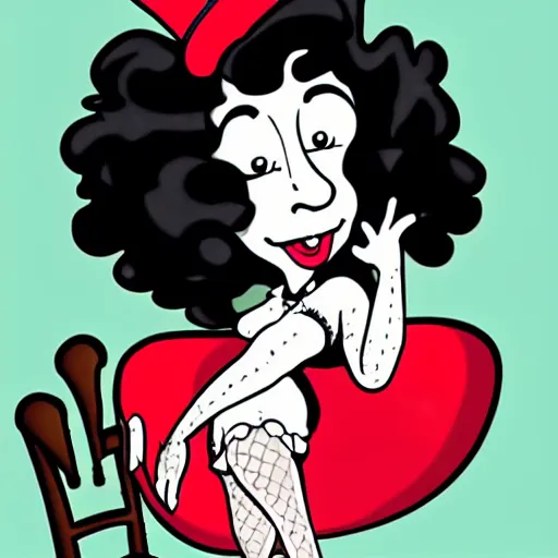 Prompt: Dr. Frank N Furter as a Betty boop cartoon