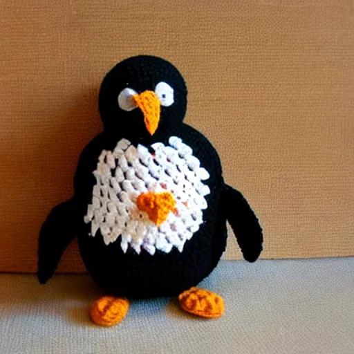 Image similar to crocheted penguin