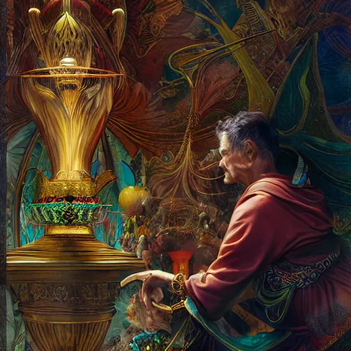 Prompt: art 8 k sharp focus sacred by moebius, andreas franke, james christensen, victo nagi, artgerm