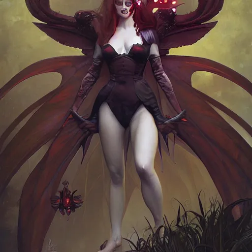 Image similar to succubus wearing oculus quest gothic by Stanley Artgerm Lau, greg rutkowski, thomas kindkade, alphonse mucha, loish, norman Rockwel