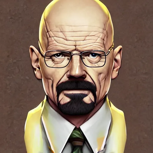 Image similar to walter white from breaking bad as a champion in league of legends, champion showcase, character design, artwork, artstation, riotgames