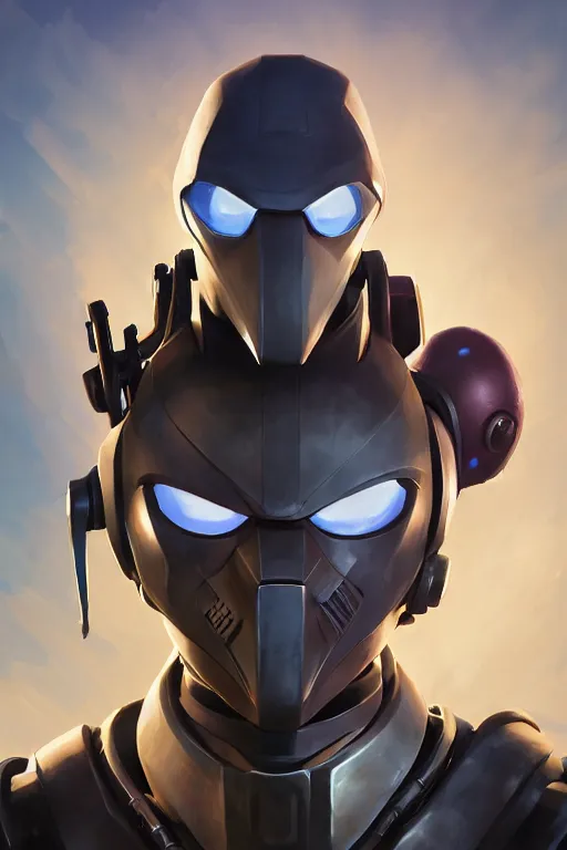 Image similar to epic mask helmet robot ninja portrait stylized as fornite style game design fanart by concept artist gervasio canda, behance hd by jesper ejsing, by rhads, makoto shinkai and lois van baarle, ilya kuvshinov, rossdraws global illumination radiating a glowing aura global illumination ray tracing hdr render in unreal engine 5